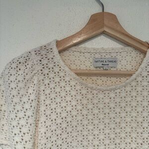 Madewell Texture & Thread Ivory Knit Top